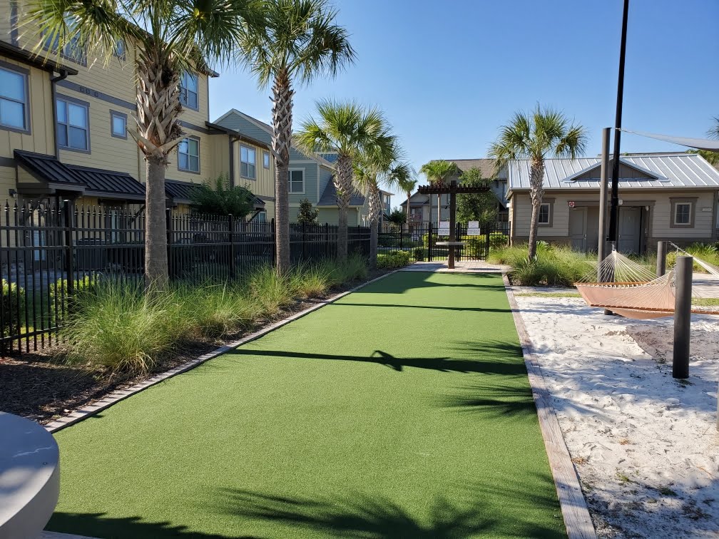 artificial grass bocce ball