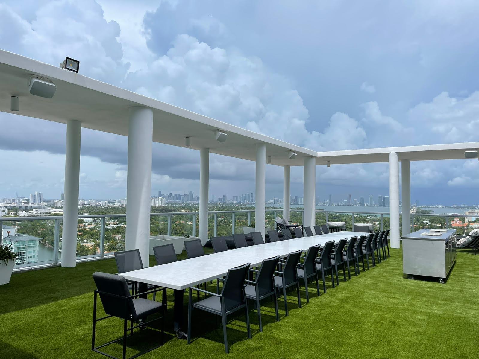 rooftop artificial grass installation in tampa