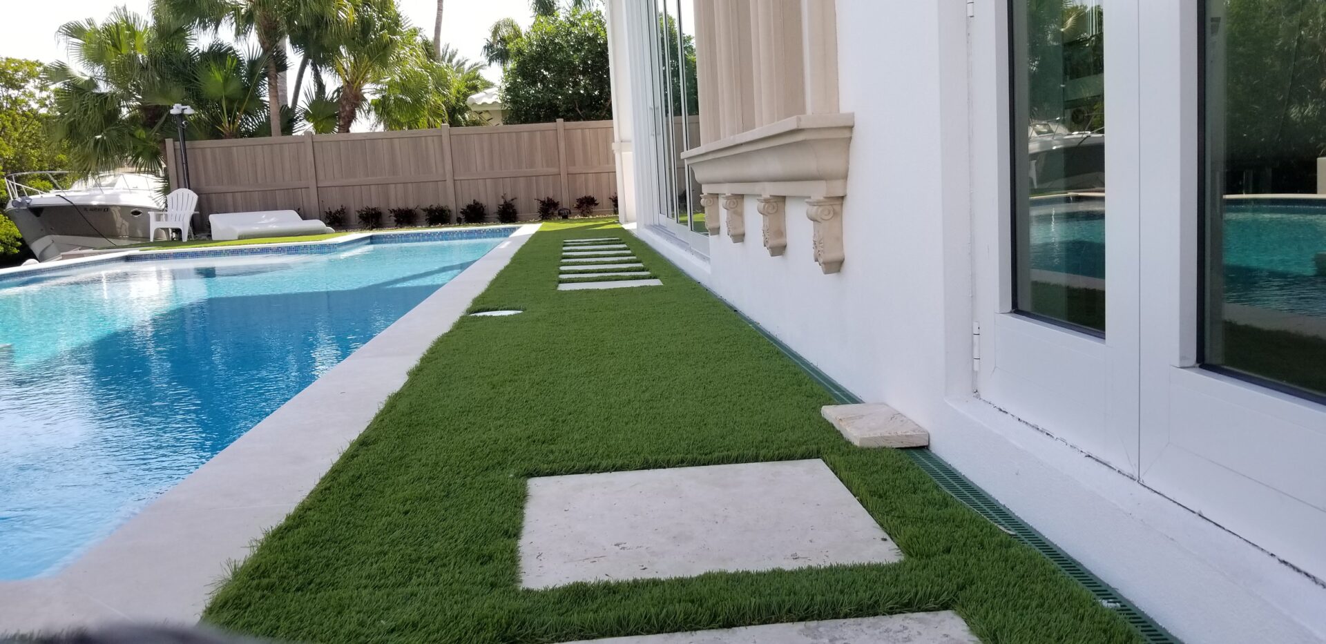 pool area turf installers