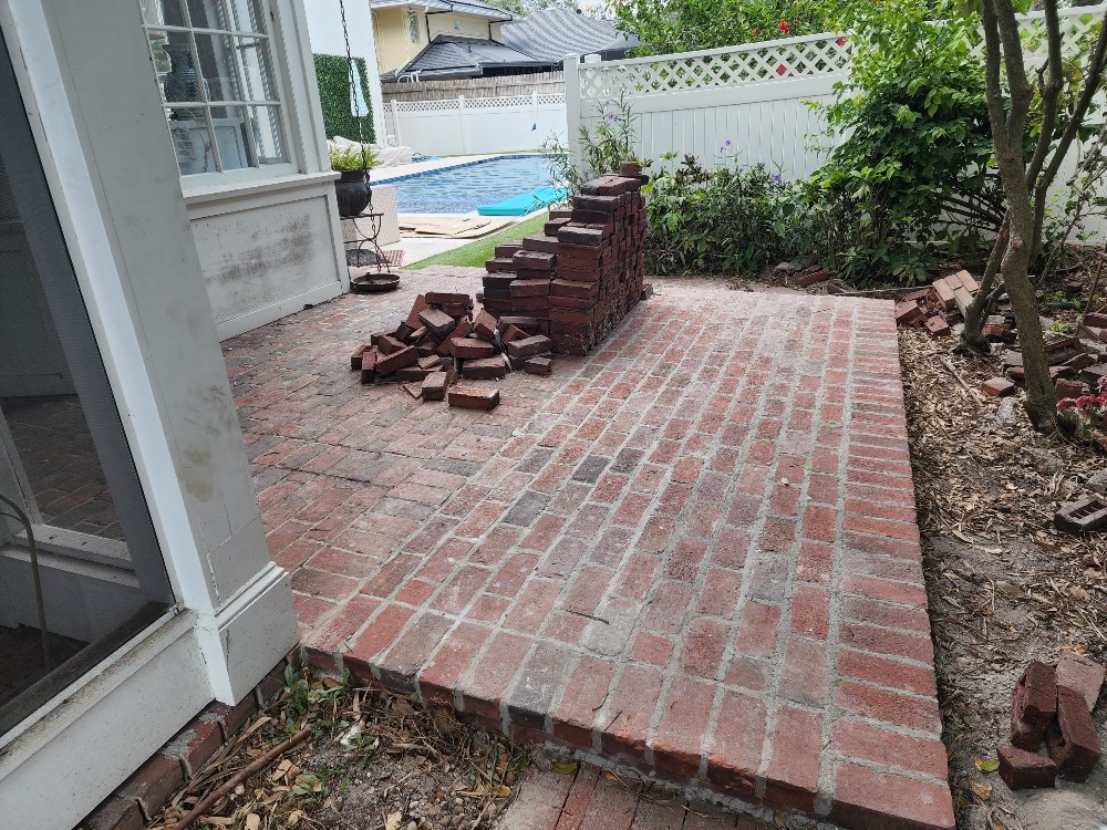 Patio Porch Brick Pavers Installation 1000